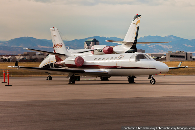 USA Colorado Denver Centennial Airport Tower США Колорадо Денвер Сентенниал Аэропорт APA KAPA Cessna 560 Citation 5 C560/L N150GP