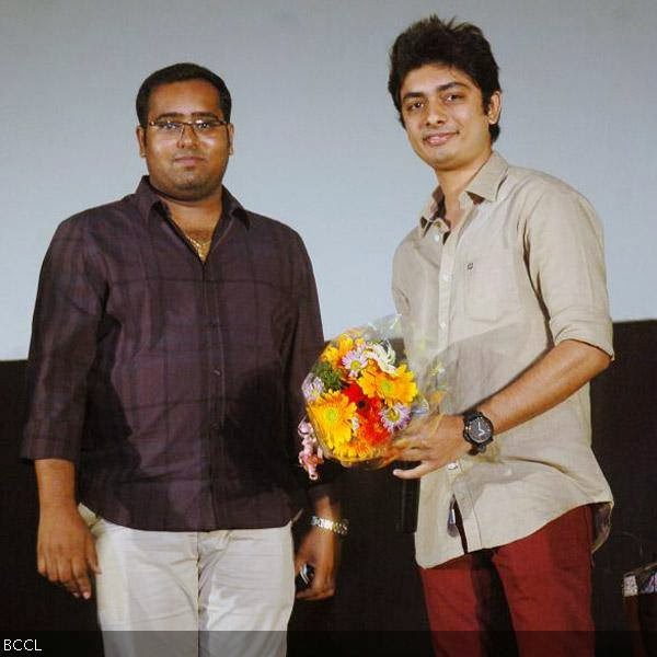 Guests during the audio launch of Tamil movie Thegidi, held at Sathyam Cinemas.