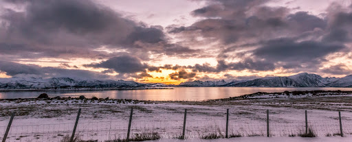 Sunset, north of the Arctic Circle, Norway. Photographer Benny Høynes 