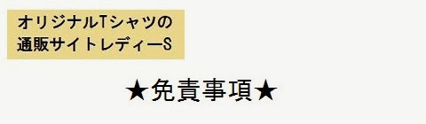 オリジナルTシャツの通販サイトレディーS＿免責事項・タイトルの画像