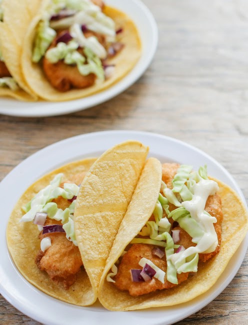 photo of two tacos on a plate