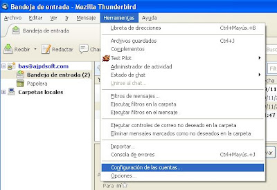 Configurar cuenta de correo electrnico en Mozilla Thunderbird
