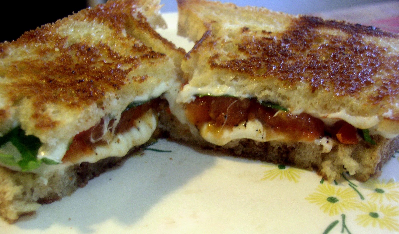 Thinking With Your Stomach: Grilled Cheese Caprese - Insalata Caprese meets  Bruschetta.