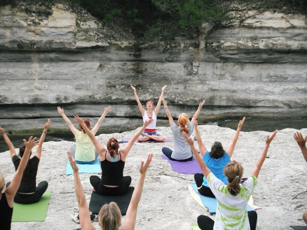 Image of women practicing Yoga