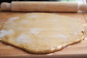 photo of the dough rolled out