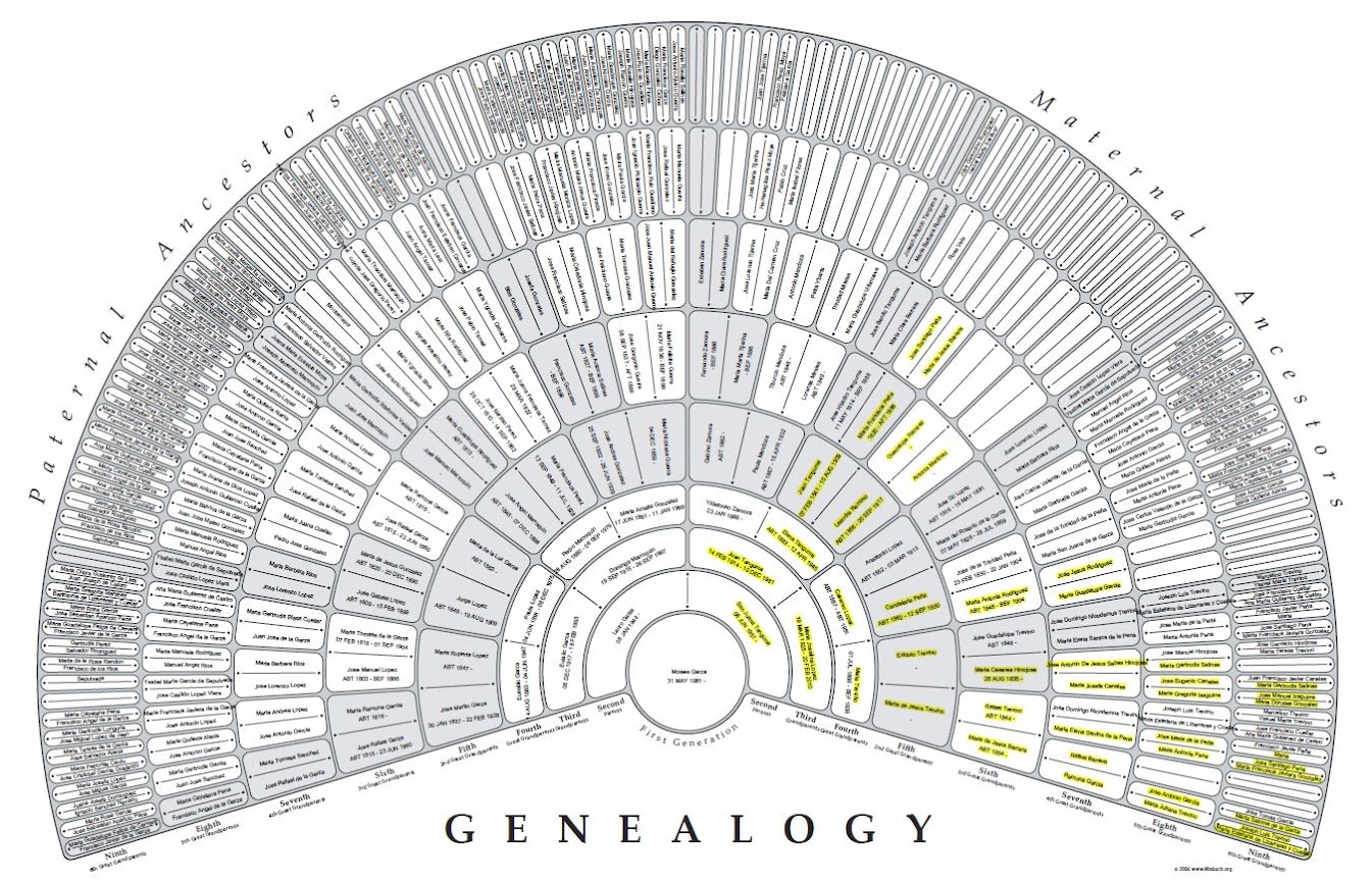 How to Print 9 Generations of Your Family Tree on a Fan Chart - We Are