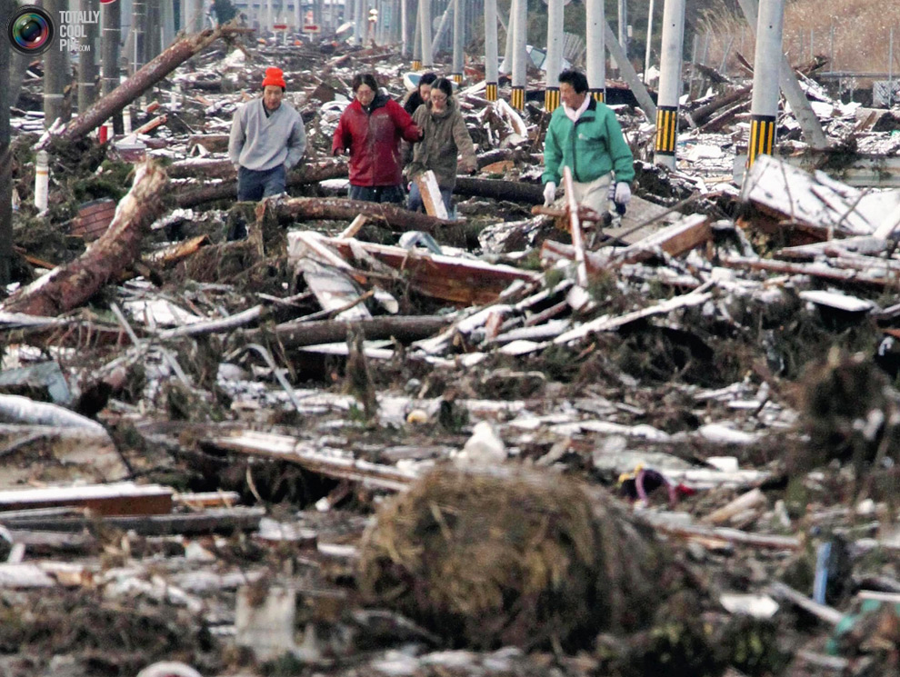Последствия цунами в японии