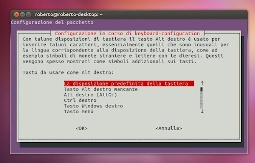 Ubuntu - keyboard-configuration