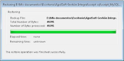 Crear base de datos MySQL con tablas para aplicación AjpdSoft Gestión Integral