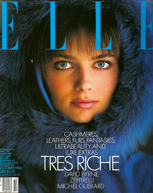 Karen Alexander para Elle USA, diciembre 1986 (portada)