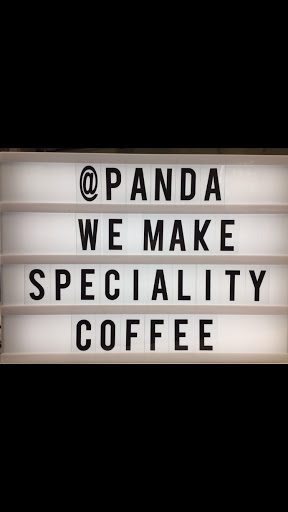 Panda cup coffee logo