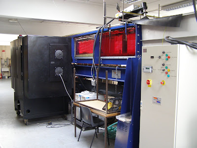 The Armfield custom flume with PIV system at Loughborough University, Department of Geography, Hydraulics Laboratory. Experiments on the movement of gravel by signal crayfish were undertaken in this flume.