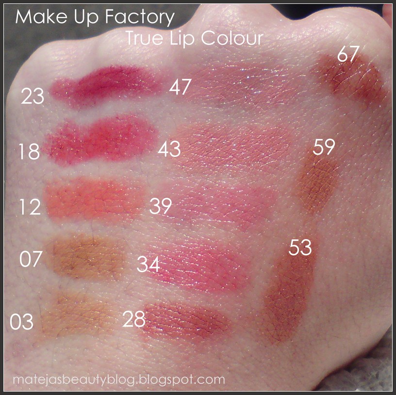 Make Up Factory True Lip Colour Lipsticks - Mateja's Beauty Blog