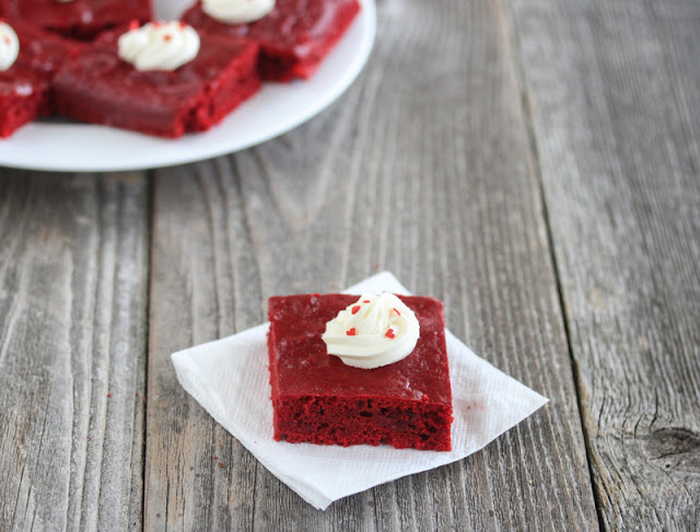 one slice of red velvet cake
