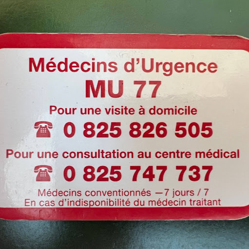 MU77- médecins d'Urgence -cabinet Vert Saint-Denis