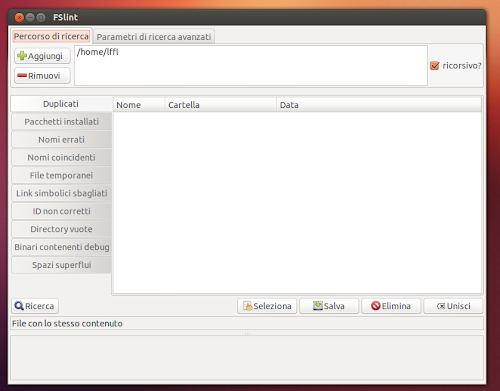 FSlint su Ubuntu
