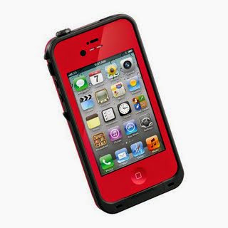 LifeProof Case for iPhone 4/4S - Retail Packaging - Red/Black