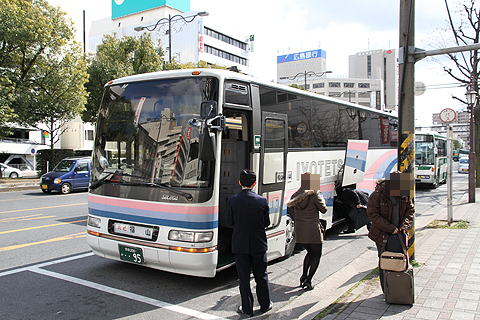 伊予鉄道「キララエクスプレス」　・・95　福山駅前到着