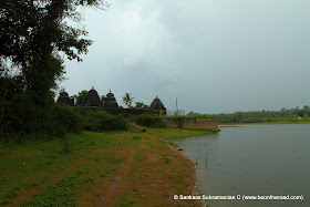 Doddagaddavalli's Lakshmi Devi Temple Campus from the lake behind