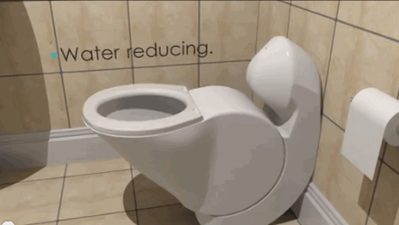 toilet folding in.