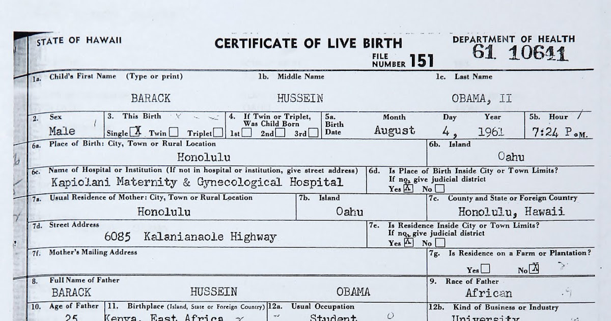 barack obama birth certificate pdf download