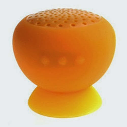  Bluetooth Speaker w/Microphone - Suction Cup Design - Orange