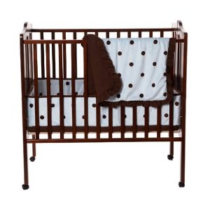  American Baby Company 3-Piece Portable/Mini Crib Set with Large Espresso Dot