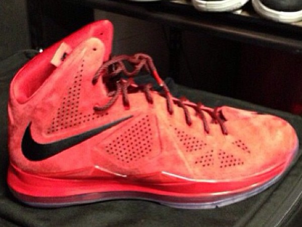 lebron 10 red suede