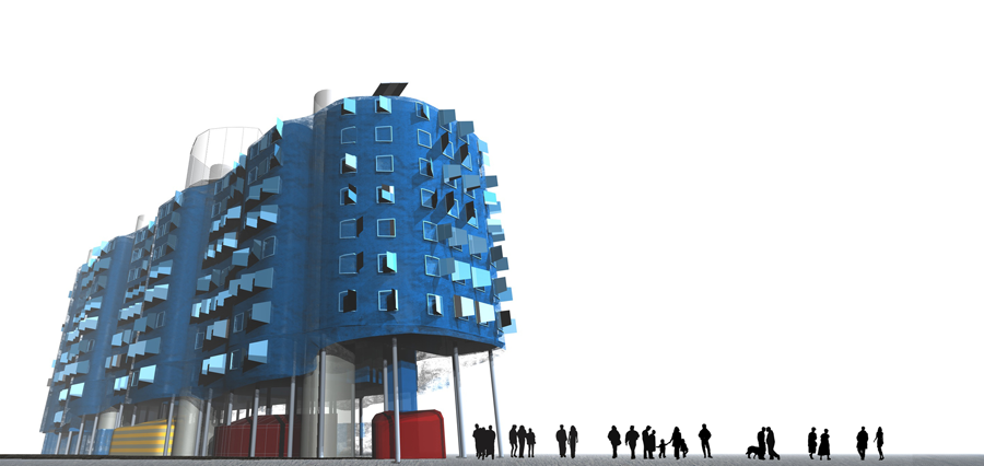 Vallecas Housing design by CRAB Studio 