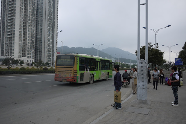 bus on road in Zhuhai, China