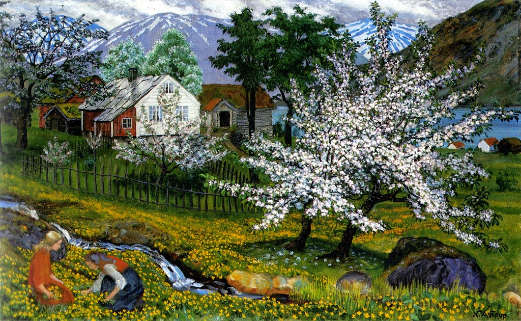 Nikolai Astrup - Apple Trees in Bloom
