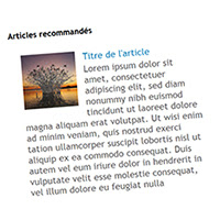 Gadget Articles Recommandés