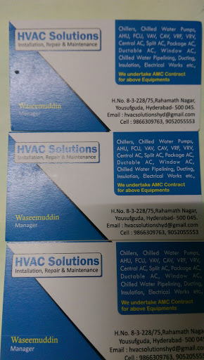Hvac Solutions, 228/75,, 8, Street Number 2, phase-3, Rahmat Nagar, Jawahar Nagar, Hyderabad, Telangana 500045, India, Furnace_Repair_Service, state TS