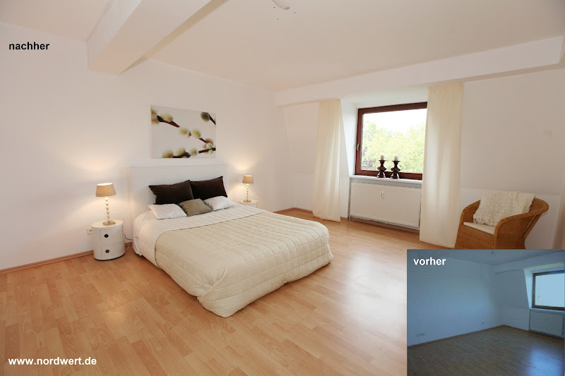 Vorher/ nacher im alleinauftrag Schlafzimmer vorher nachher