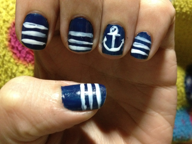 7. Louis Tomlinson Themed Nails - wide 4