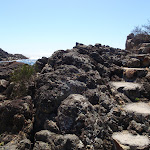 Stairs out of rocky beach (103087)