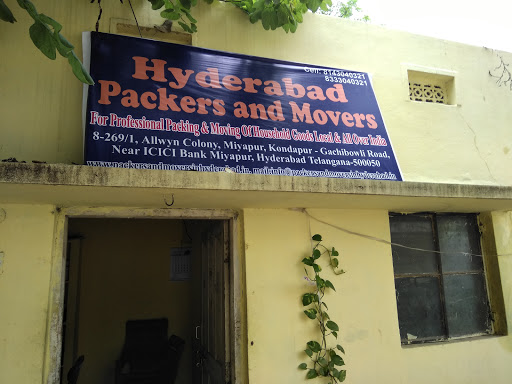 Hyderabad Packers and Movers, 8-269/1, Allwyn Colony , Miyapur, Kondapur - Gachibowli Road, Near ICICI Bank Miyapur, Hyderabad, Telangana 500050, India, Packaging_Service_Provider, state TS