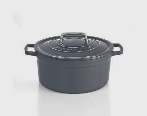  Martha Stewart Collection Enameled Cast Iron 6 Qt. Pot Color Zinc Grey