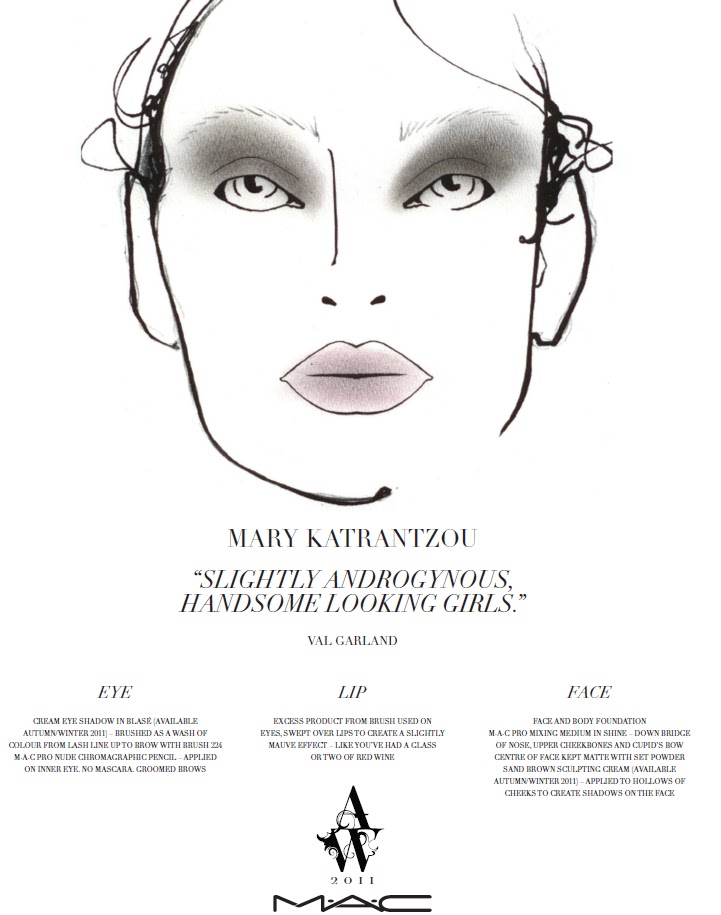 MAC Autumn/Winter '11 London Daily Face Charts for February 22nd - The ...
