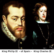 King Philip II and King Charles II of Spain