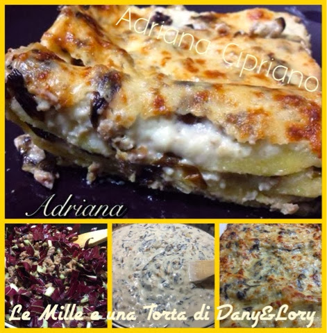 lasagne con radicchio rosso e salsicce
