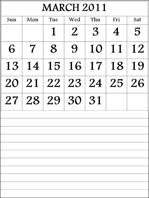 Free Monthly Calendar 2011 monthly calendar 2011 march. Free Monthly Calendar 2011