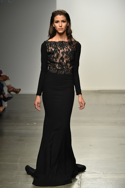 Model on the runway during the Steven Khalil Spring 2015 Collection at the Fashion Palette Evening and Bridal Wear Spring Summer Show, held at Chelsea Pier 59 in New York City, Sunday, September 7, 2014.Photo by Jennifer Graylock-Graylock.com917-519-7666