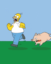 Homer Simpson i praščić, crtani film download besplatne animacije za mobitele