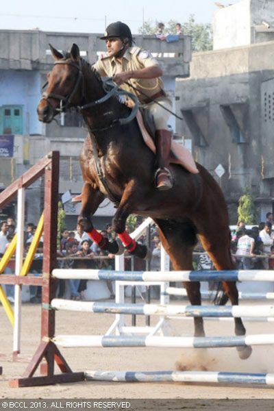 Horse show held by Gujarat police at Football ground beside Kankaria Lakefront as apart of carnival 2012.