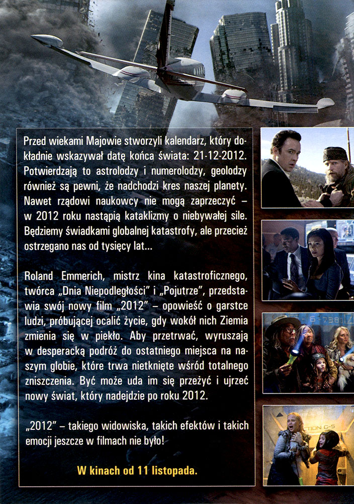 Ulotka filmu '2012 (tył)'