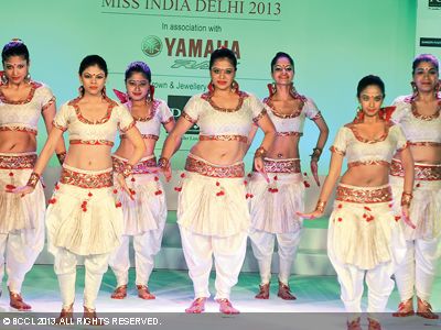 Dancers from the Banjara School of Dance performed during the finale of the Pond's Femina Miss India Delhi 2013, held at Kempinski Ambience, Delhi.