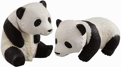 2 mô hình Gấu trúc con Ania AS-23 Giant Panda Baby Takara Tomy thật độc đáo
