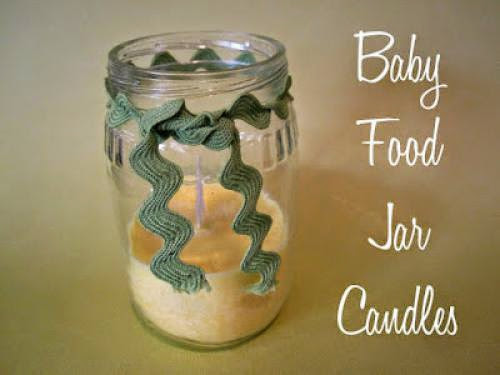 Snapsuit Decorating Baby Shower Recycled Baby Food Jar Candles