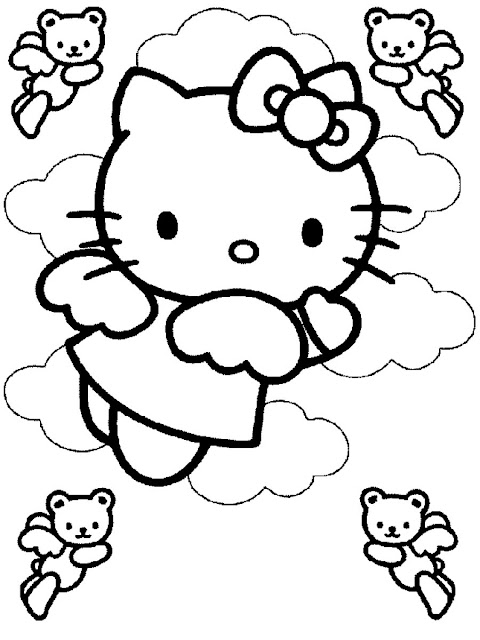 Hello Kitty Angel coloring pages